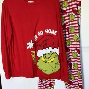 THE GRINCH men’s 2 piece pajama set. Size L